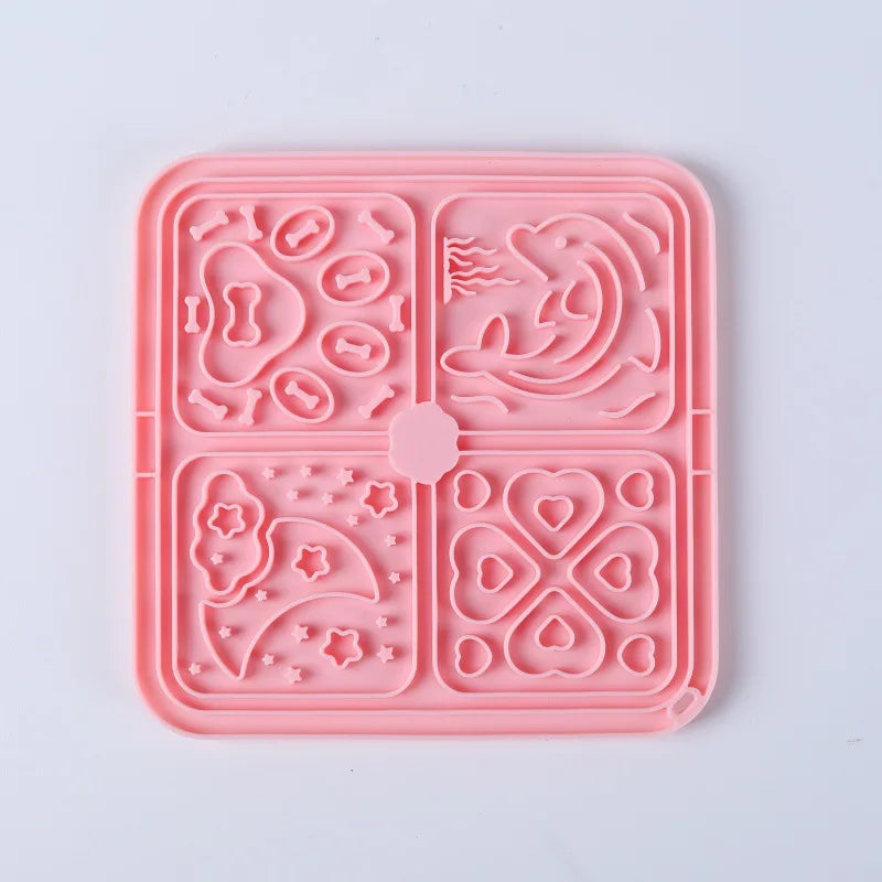 Slow feeder pet mat